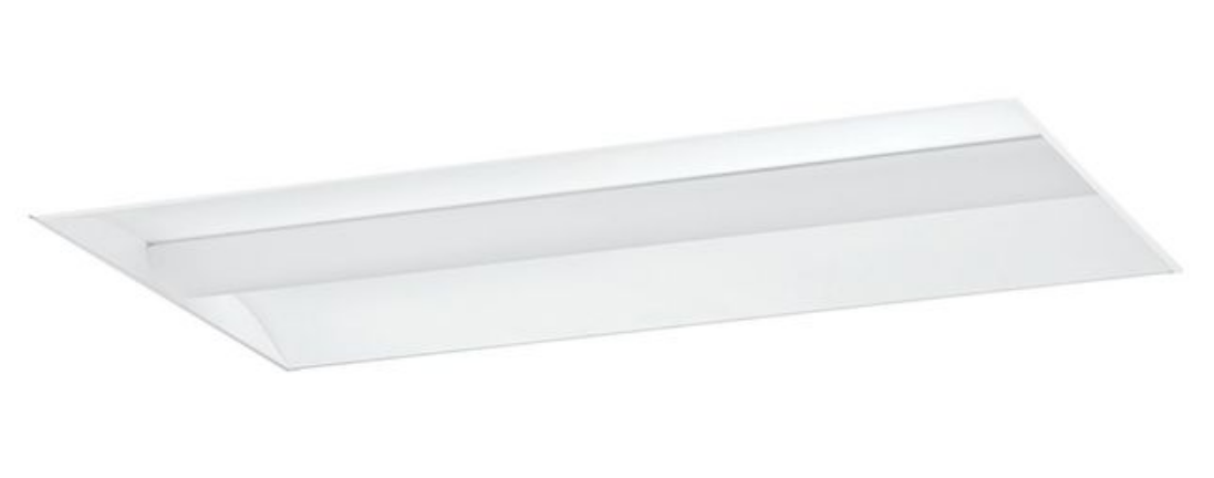 Hubbell Columbia Lighting LED Contemporary Architectural Troffer, 24 inches by 48 inches, 3500K Warm White, 4900 lumens, 36 watts, 120-277V, Dimming, Emergency battery,  LCAT24-35MLG-EDU-ELL14-C488-GK