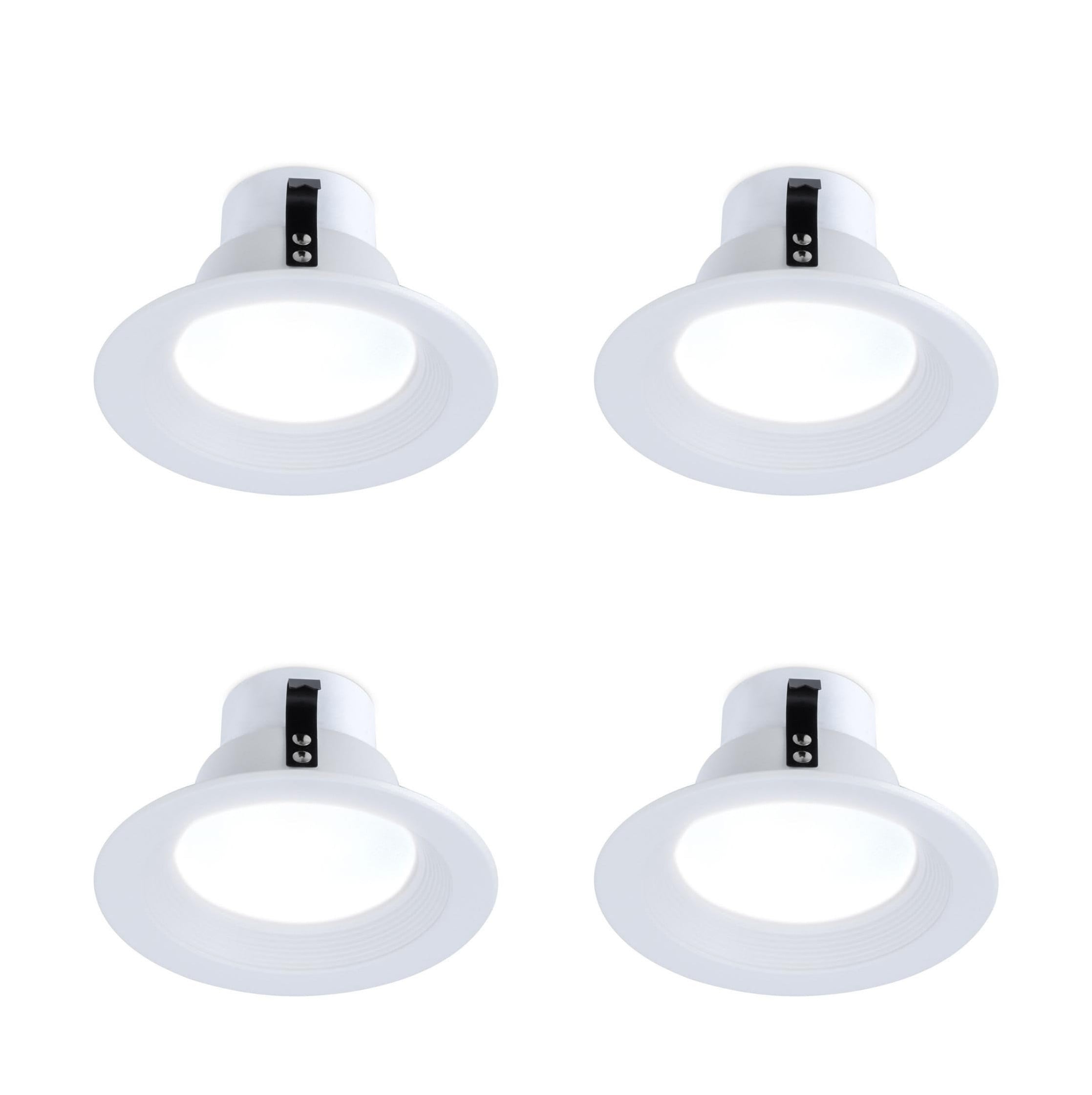(case of 4) Lightolier LED Retrofit Downlight Kit, 4 inch round, 9 watts, 700 lumens, 3000K Natural White,  RD4R79301W, white finish