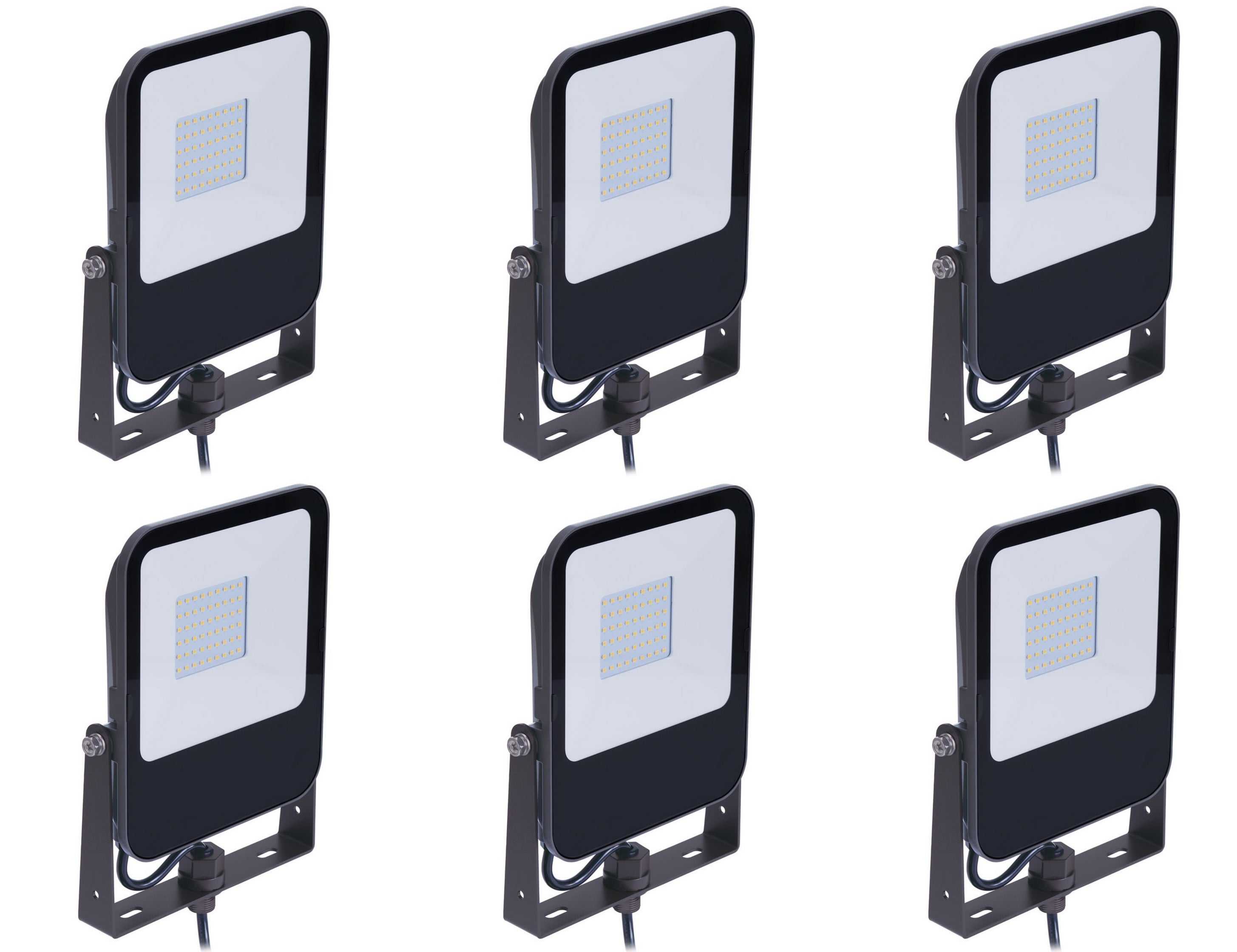 (case of 6) Philips Stonco LED Slim Outdoor Floodlight Area Light, 48 watt, 3000K warm white, Knuckle and Yoke Mount, Bronze, 5000 lumens LED security landscape architectural floodlight, TF50-WW-G1-K-FL-8-BZ