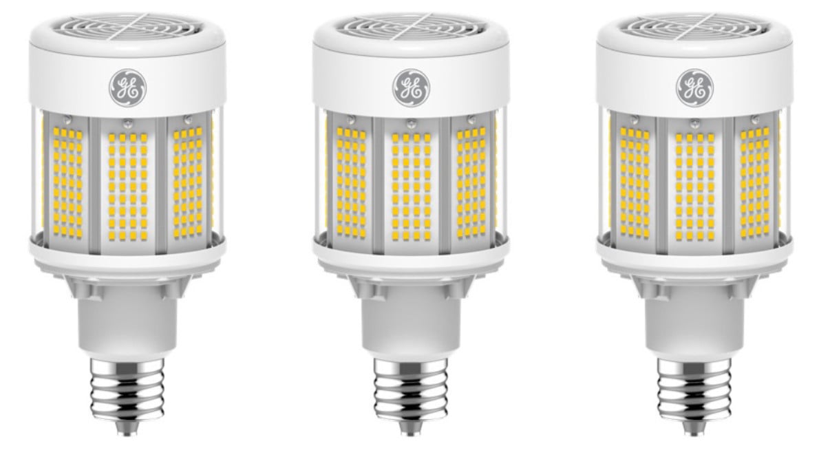 (case of 3) High Voltage GE 93101396 LED omni directional corn cob, 250 watt equivalent LED115ED28/740/347/480 HID replacement, EX39 Mogul base, 4000K, 18000 lumens, 347-480V Type B Ballast Bypass 