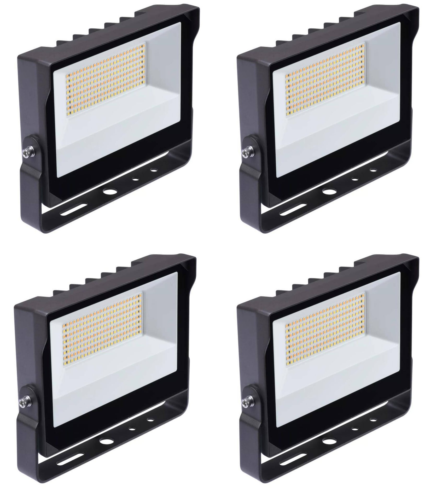 (case of 4) Stonco SlimFlood Dual Select LED Floodlight, (3000K, 4000K, 5000K), (15w, 35w, 60w) Yoke Mount, Gen 2, 120-347V, with Photocell, Bronze Finish, SF60-SCT-Y-G2-10-PCB-BZ