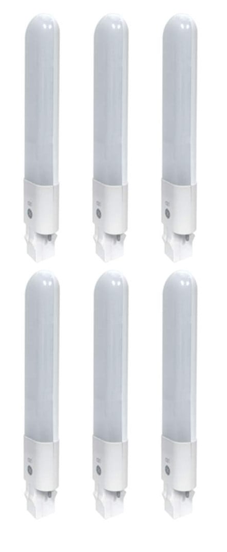 (case of 6) GE 91410 LED5GX23/850 LED Light Bulb, 5 watt, Plug in, 2-pin GX23 base, 5000K, Daylight