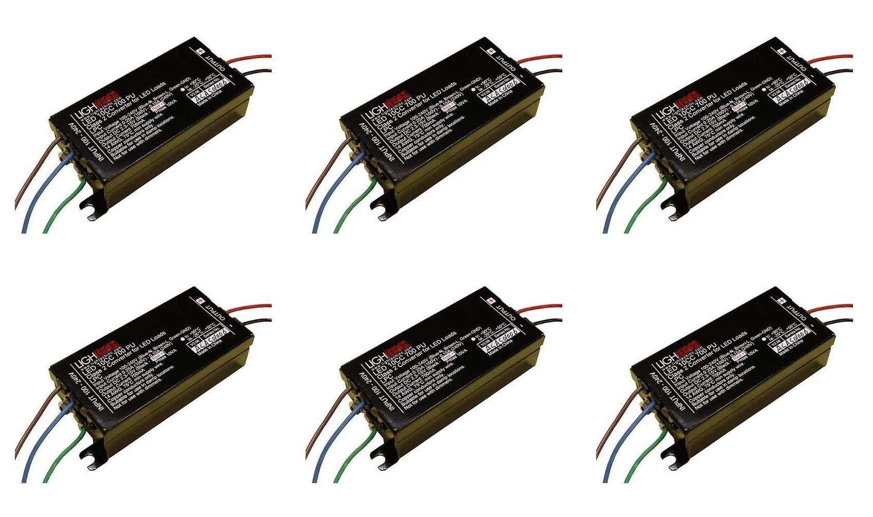 (case of 6) GE 66868 - 10 watt Output 100-240 volt Input Constant Current LED Driver (GELD10DMVE700PU 66868)