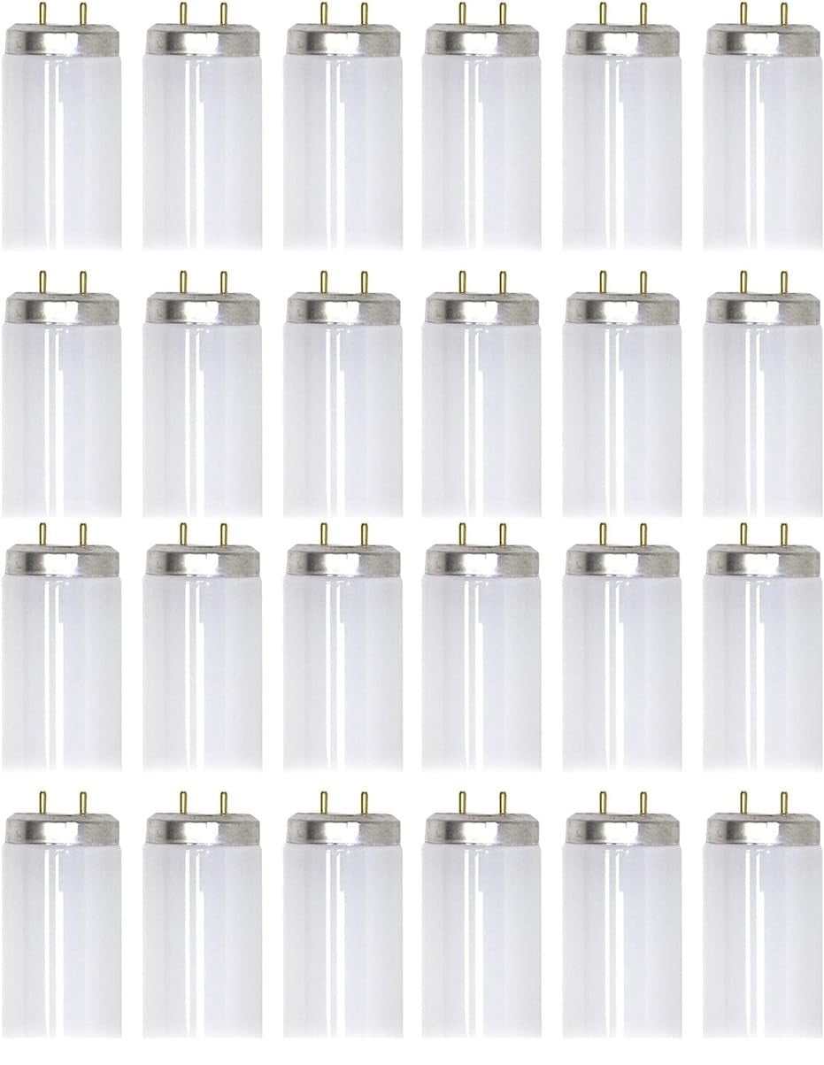 GE Case of 24 Pieces 10416 F25T8XLSPX50/ECO 25 Watt 36" T8 Medium Bi-Pin G13 Base 5000K Ecolux Starcoat Extra-Life