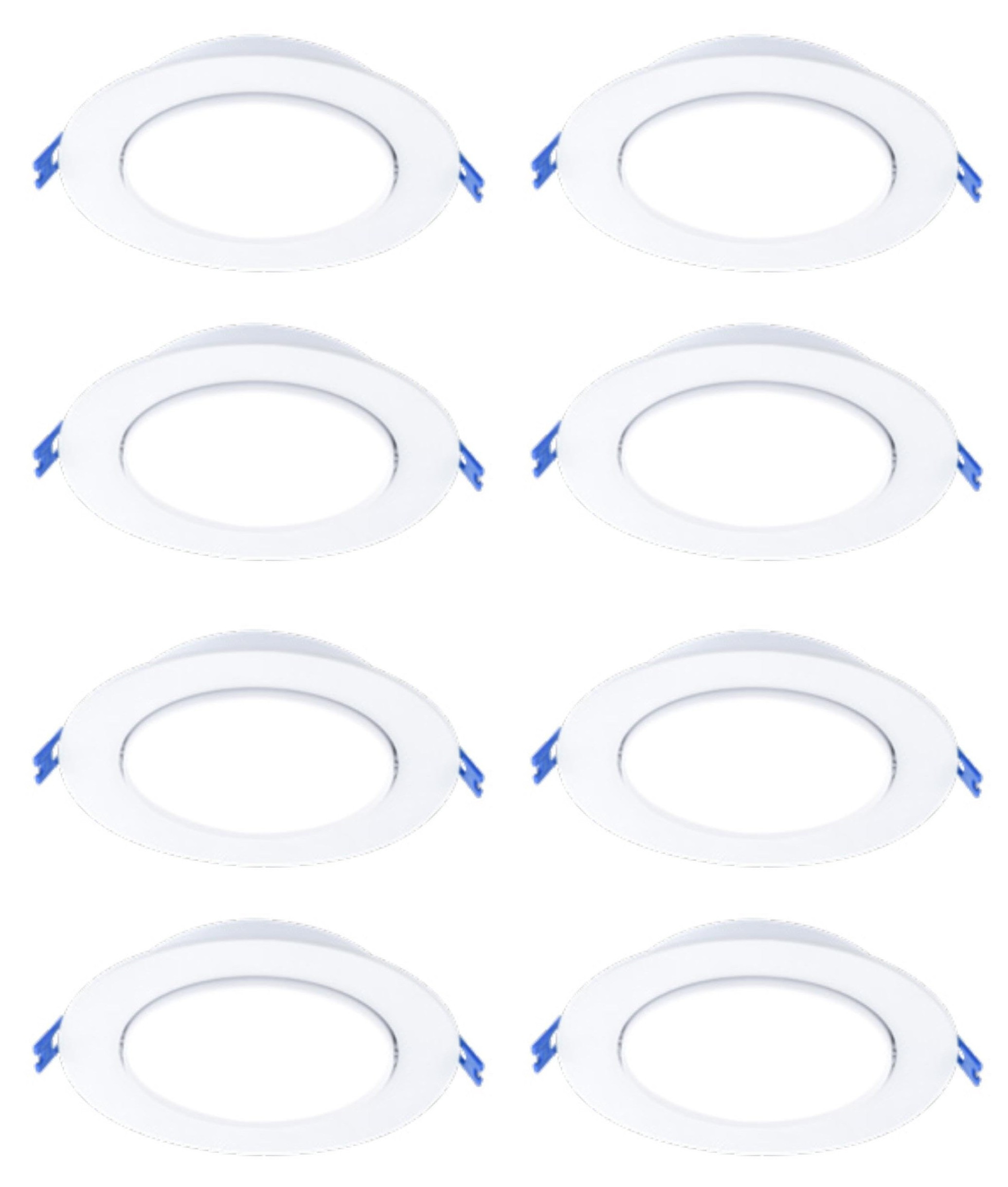 (case of 8) Lightolier LED 4 inch Round Gimbal Dual Select, 5CCT and Lumen Select, GB4RSLMZ10SCTUW LED, Dimmable, White Recessed Gimbal Accent Light