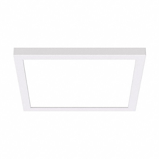 Hubbell Litebox Edge-Lit Surface LED Downlight, 8 inch square, white, Selectable Color Temperature, 1750 lumens,  20 watts, 120-277V, 0-10V Triac Dimming, LBSES-8SQD-RM- CS9-WH