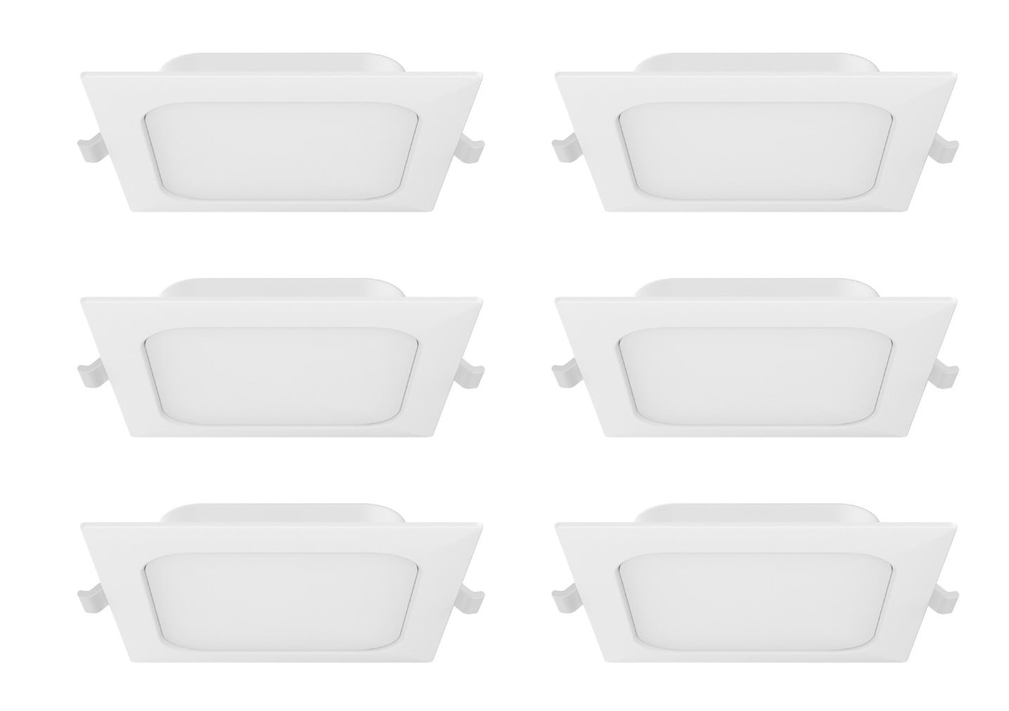 Lumination LRX Downlight, LED ultra-thin, wafer, disk, 4 inch square, 9 watts 700 lumens, 90CRI, selectable color temperature (3500K, 4000K, 5000K) Dimmable, 120-277V (case of 6)