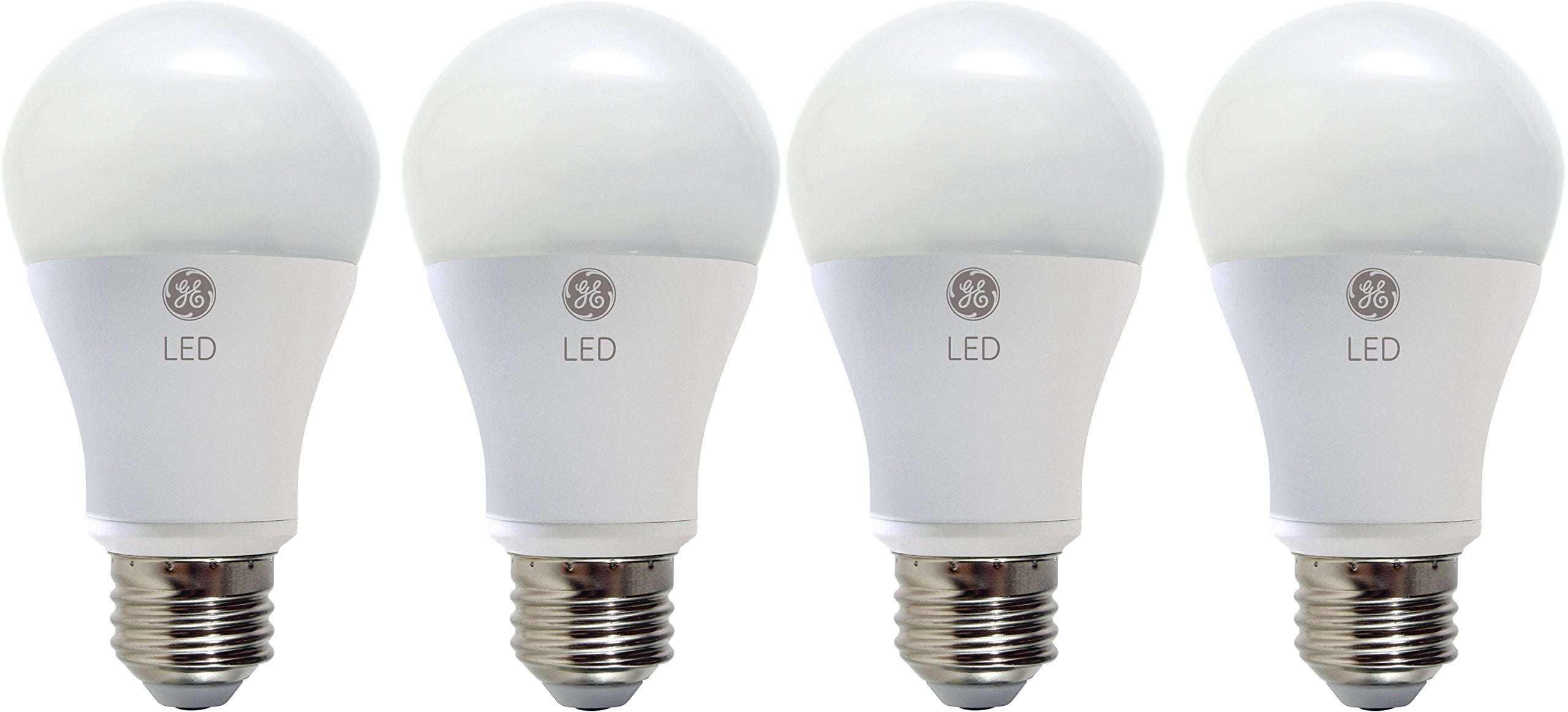 GE Lighting LED Light Bulb, A19, 60-Watt Replacement, Daylight, 4-Pack LED Light Bulbs, Medium Base, Dimmable