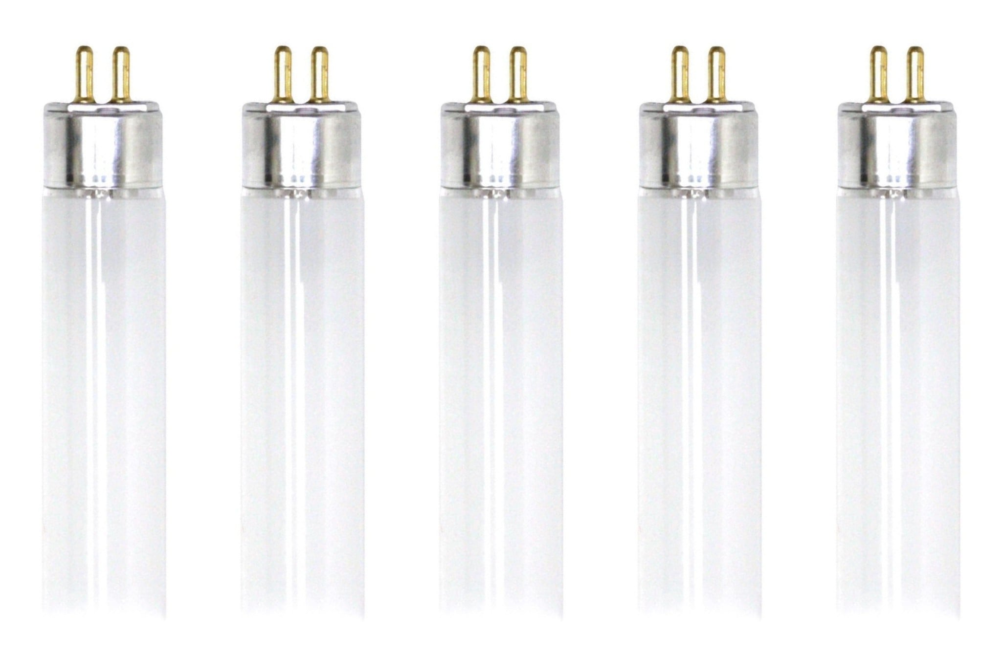 (quantity of 5) GE 49333 T5 Fluorescent, F13T5, 21 inch T5 Mini Bipin base G5, 13 watt 850 Lumens 4100K Cool White