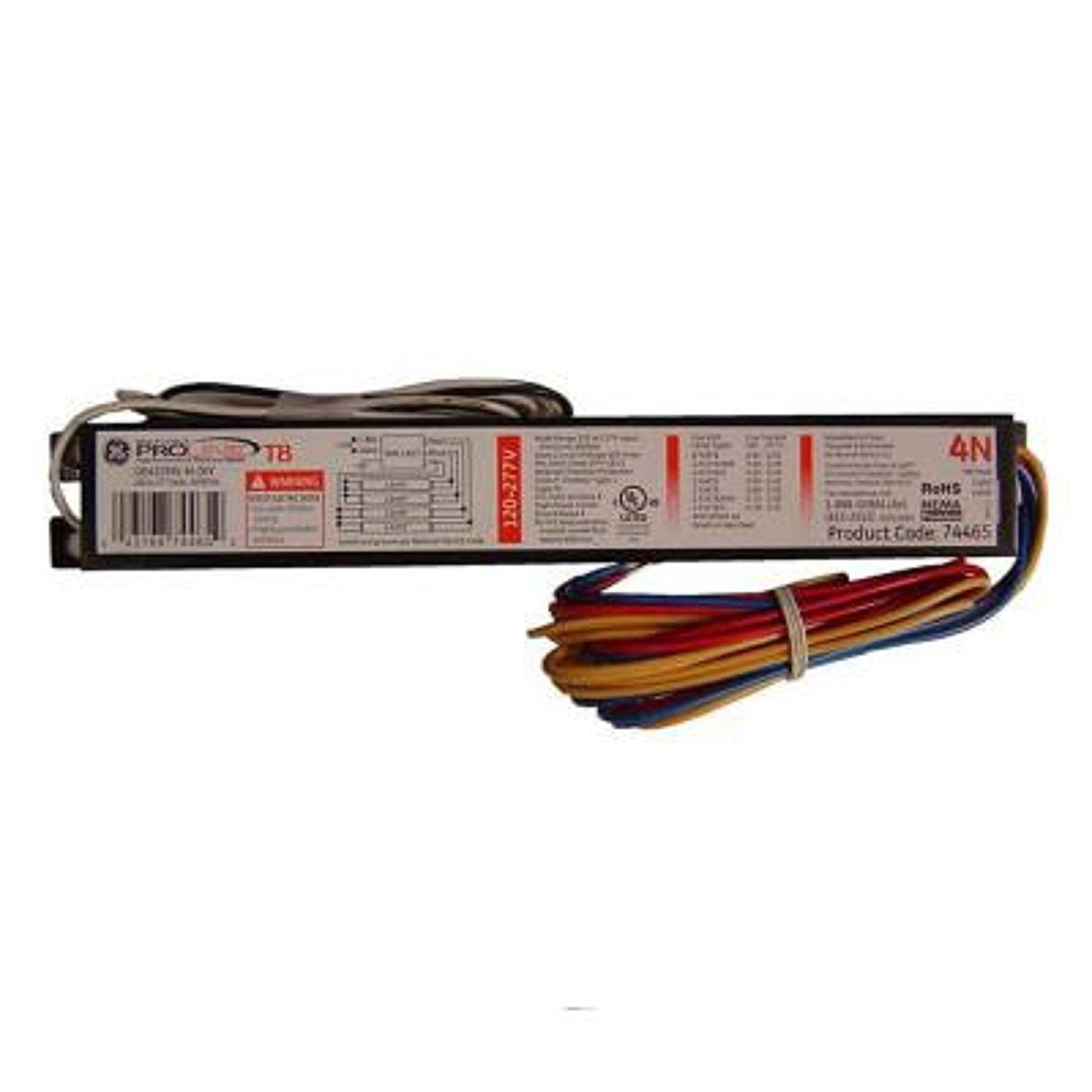GE ProLine T8 Multi-Volt 4-Lamp Replacement Ballast
