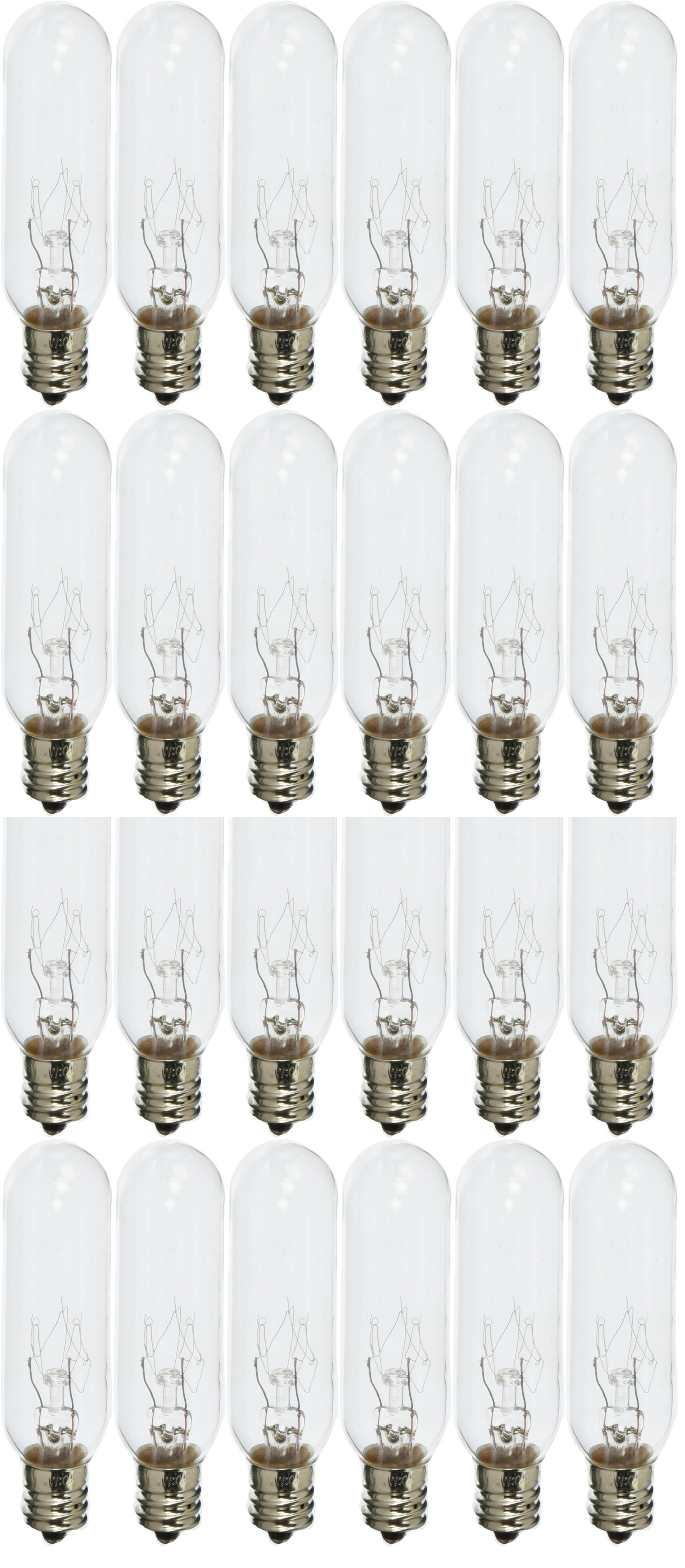 (case of 12) General Electric Proline Appliance Light Bulb, T6 Tube Light Bulb, 15-Watt, Clear Light Bulbs, Tubular Light Bulbs, Light Bulbs for Appliances