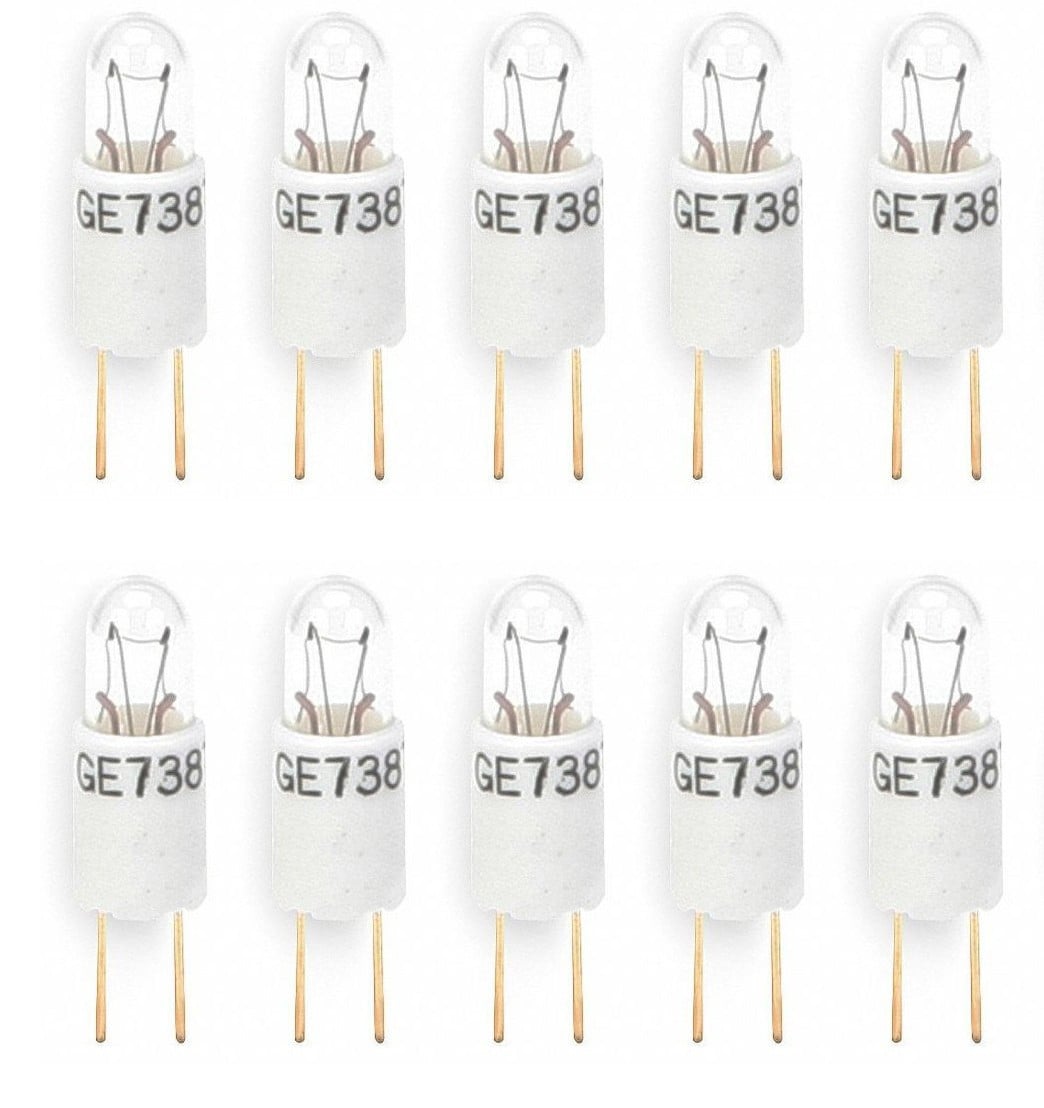 (case of 10) GE Miniature Specialty Bulb, 6034BP, T1-3/4, 28V, 2 pin, clear finish, 29897, Aviation specialty bulb