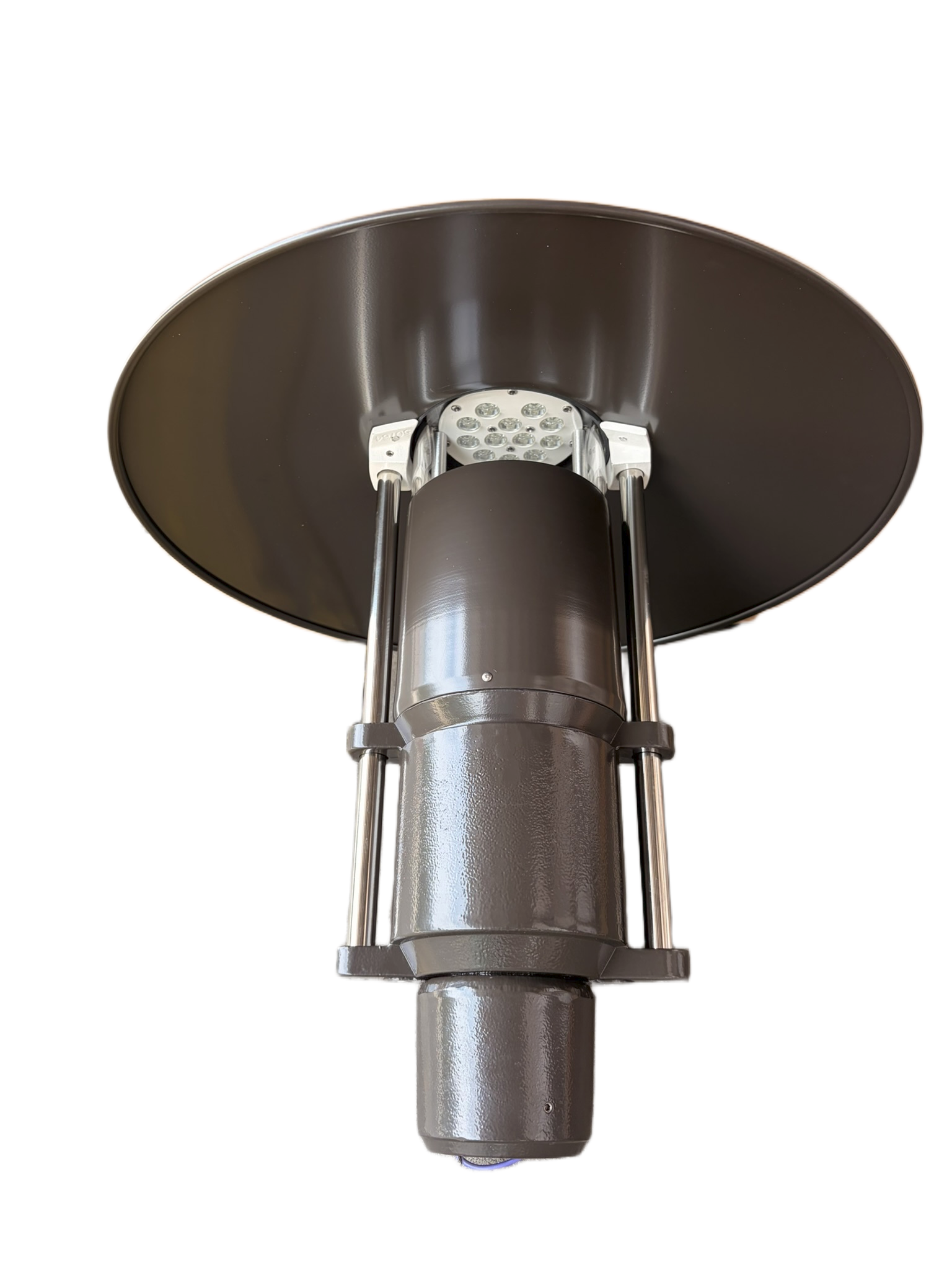 Architectural Area Lighting Outdoor Spectra small scale post top LED Area and Ambiance, beautiful commercial area light, 5000K, with 6 inch Kick Bollar, SP2-STR-Y4-2050-FCO-MOD (KB6 12 LED)- DB