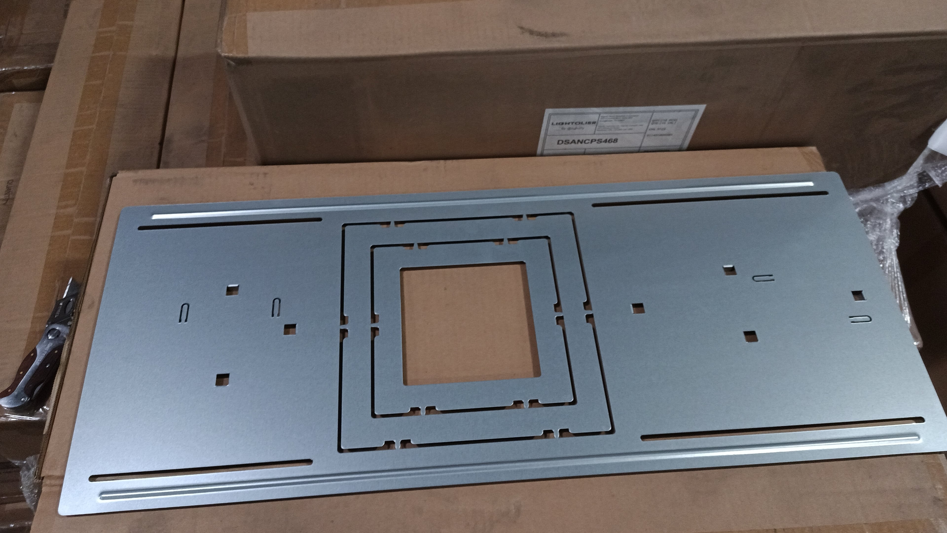 (case of 10) Lightolier Accessory Plate DSANCPS468 Steel Plate 4" 6" 8" Square Plate for new construction, template for electricians and drywall installers
