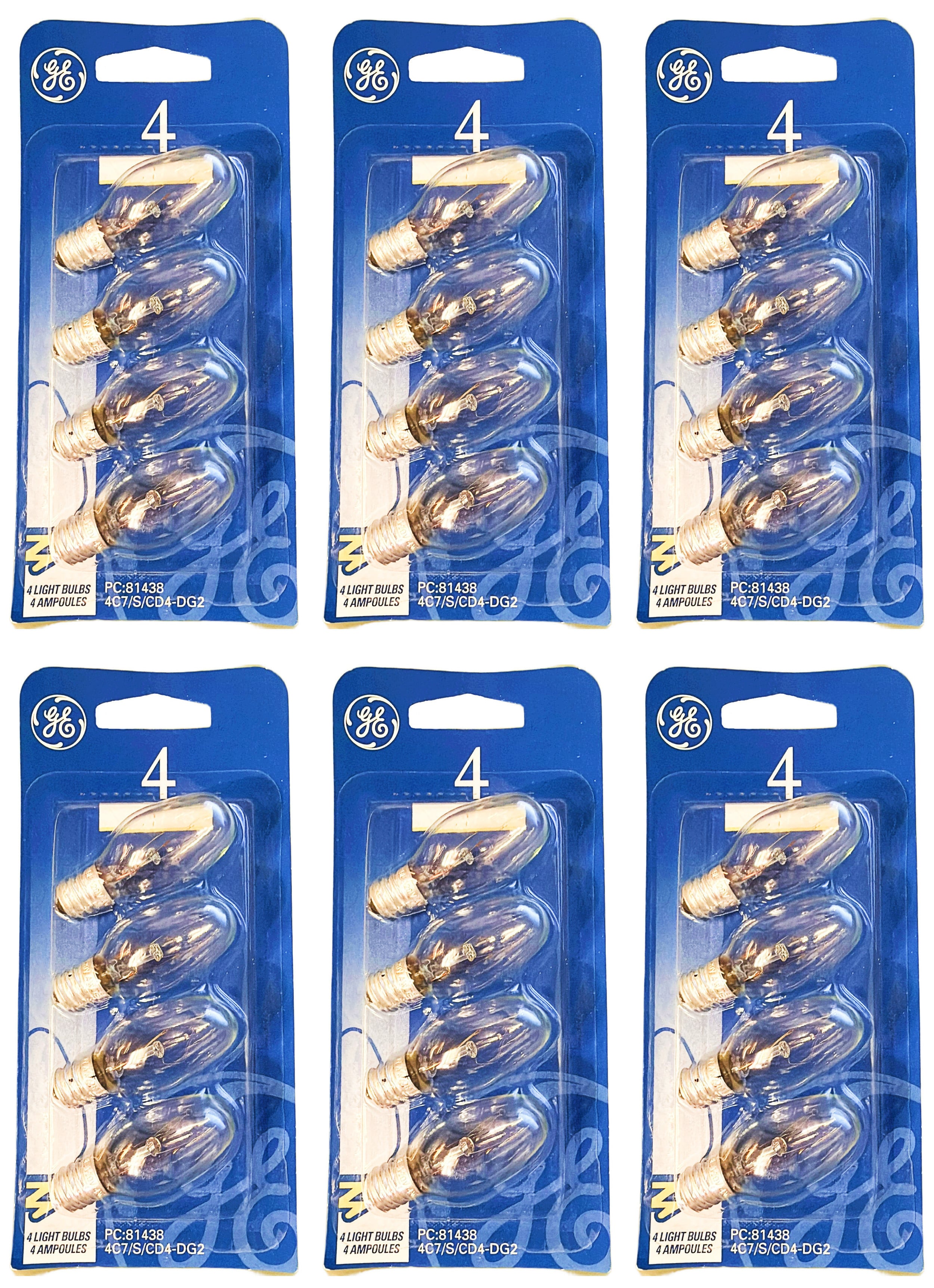 GE Classic Retro Night Light, 4 Watt C7 Night Light Bulbs, True Classic Retro Light