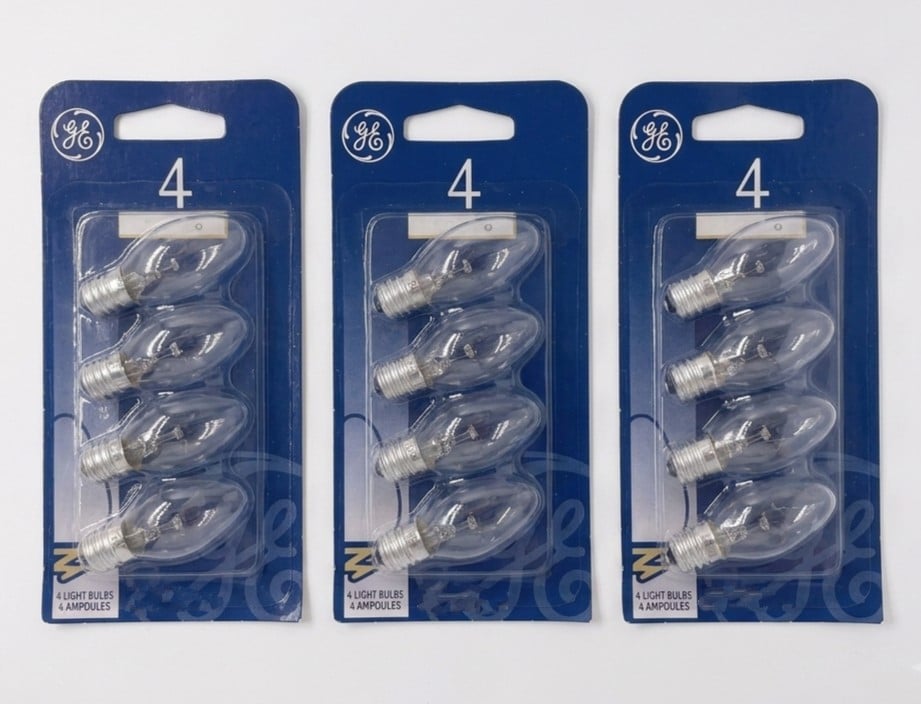 GE Incandescent 4 Watt C7 Night Light Bulbs 12Pack