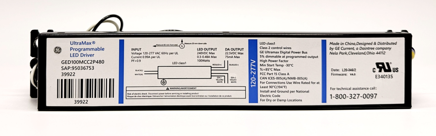 GE 39922 ULTRAMAX PROGRAMMABLE LED DRIVER 