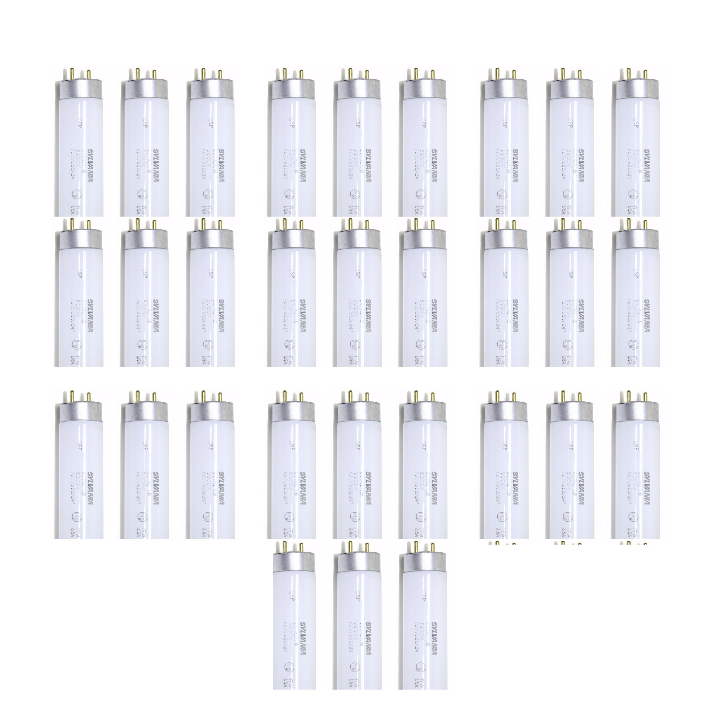 SYLVANIA 21871 Octron T8 Fluorescent 24 inch 17 Watt Fluorescent Tube - 5000K (case of 30)