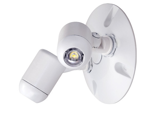 Dual-Lite EVODW outdoor dual head remote emergency light (White Finish) 