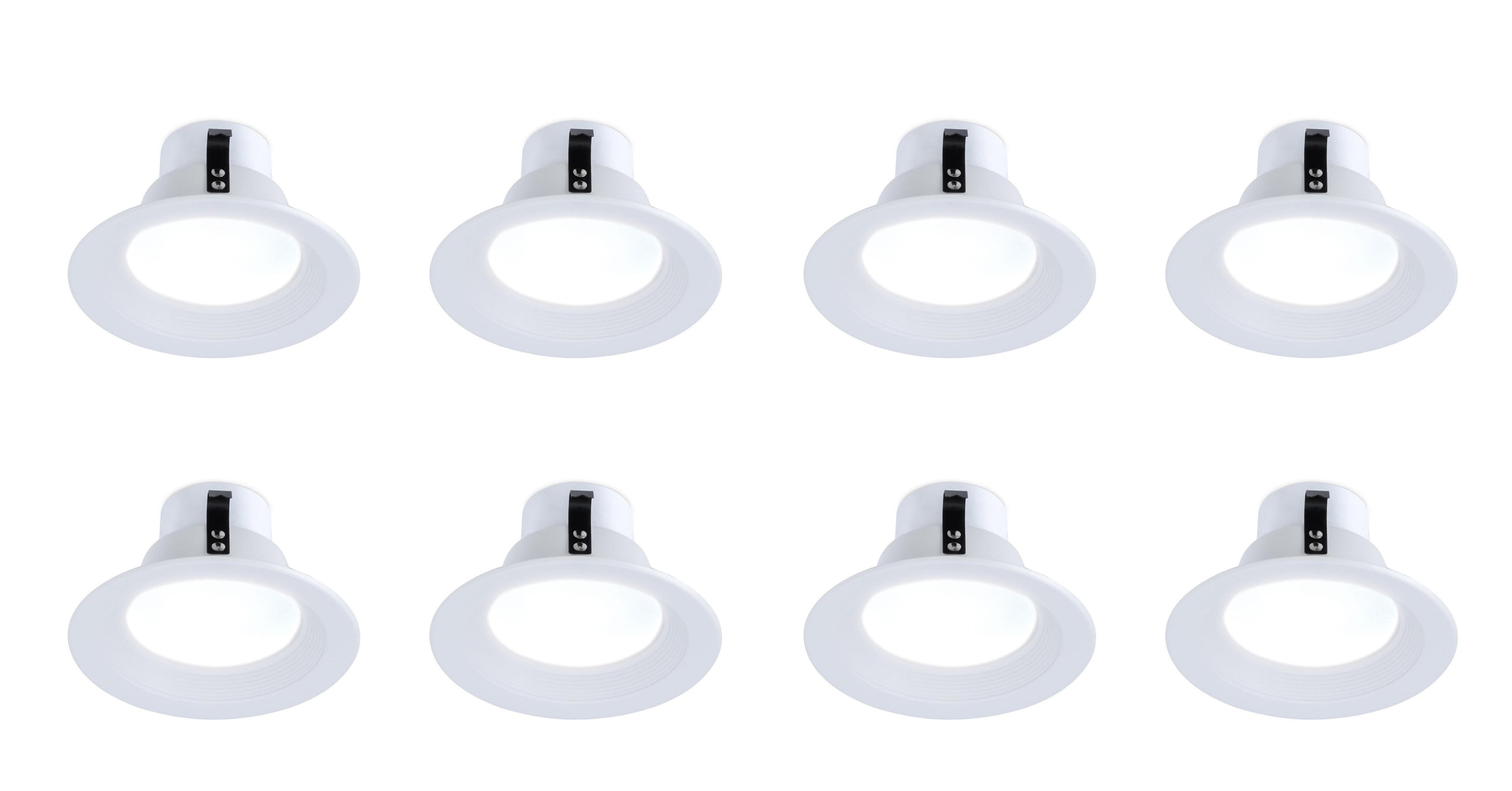 (case of 8) Lightolier LED Retrofit Downlight Kit, 4 inch round, 9 watts, 700 lumens, 3000K Natural White,  RD4R79301W, white finish