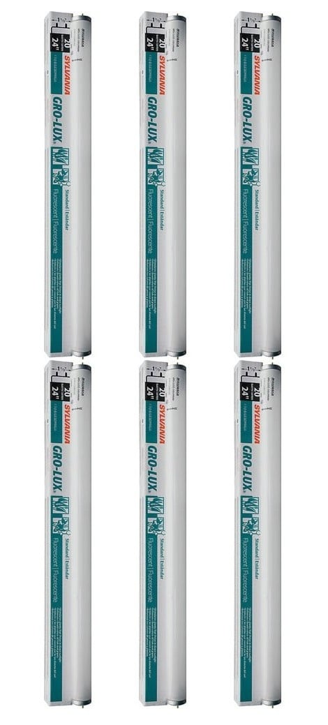 (pack of 6) Sylvania Lighting F20T12/LX/AQ/24" "Gro-lux" Aqua Fluorescent Bulb 20W 