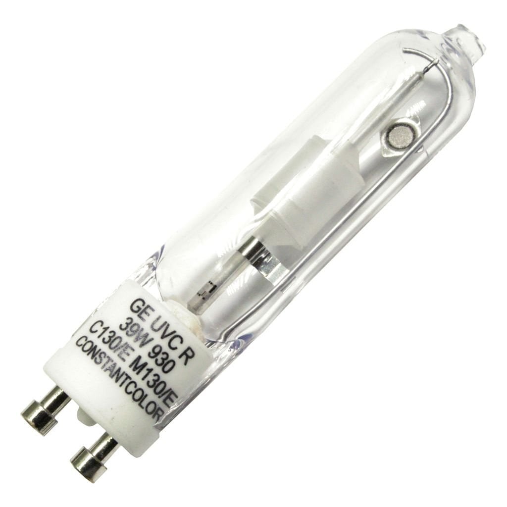 GE 71484 Constant Color PulseArc- 39 Watt T4 - Metal Halide - 3000K - GU6.5 Base - ANSI C130 or M130 Universal Burn CMH39T/U930GU6.5