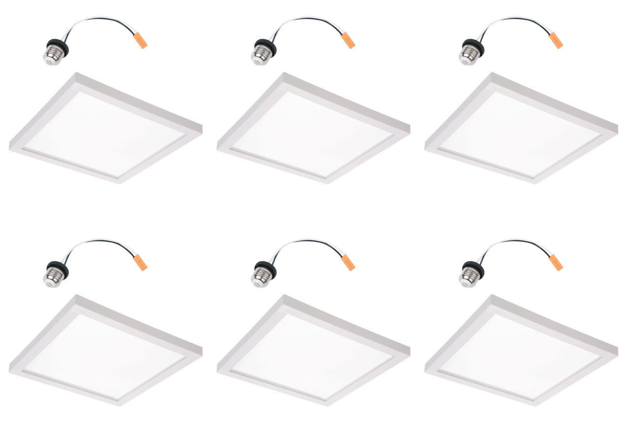 HALO 5" / 6" Square Surface Mount LED Downlight 3000K White 1135 lumens, 16 watts (6 pack)