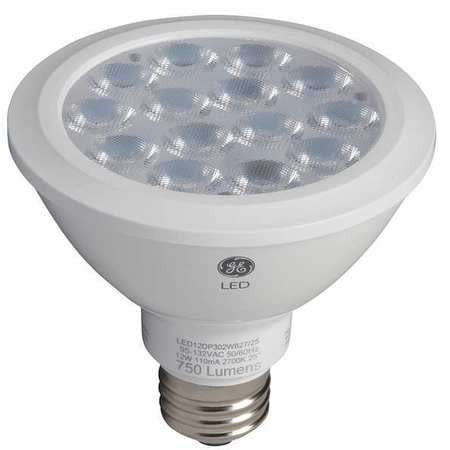 GE LIGHTING LED12DP30RW82740 LED Lamp, PAR30, 12W, 2700K, 40deg., E26