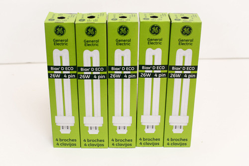 (Case of 50) GE 97612 F26DBX/835/ECO4P 26-Watt 3500K 4-Pin Double Biax Compact Fluorescent Lamp