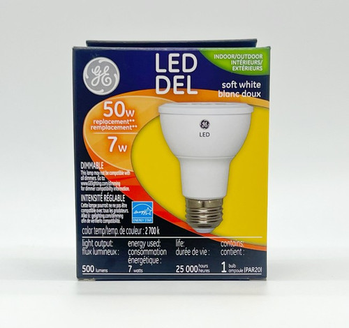 (pack of 3) GE 36804 LED lamp 50 watt replacement Par20 Soft White Dimmable LED Light Bulb