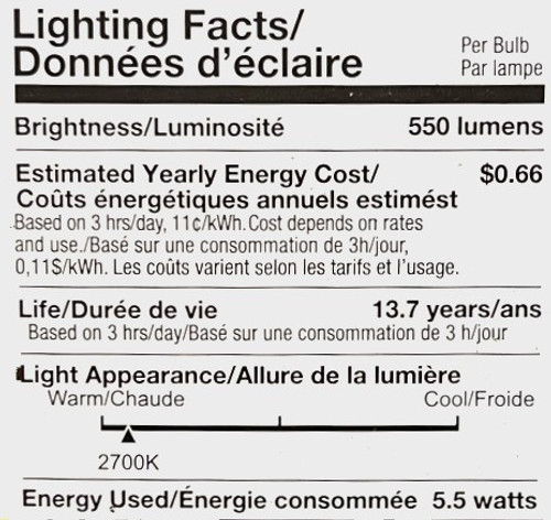 (8 bulbs) Sylvania Filament LED 60 watt equivalent, Dimmable A15, Soft White LED Light Bulb