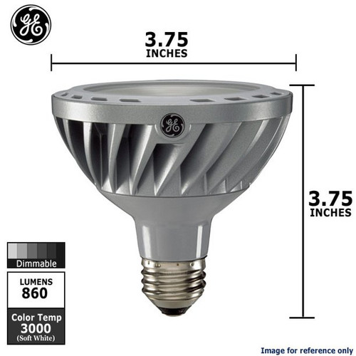 GE 67922  LED energy smart PAR30 Spotlight, 12 watt, Dimmable, 3000K, 860 lumens LED light bulb