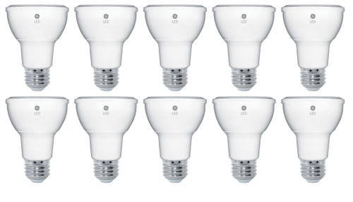(10 bulbs) GE Lighting 89985 Energy-Smart LED Equivalent Wattage 50-watt, 500-Lumen PAR20 Bulb with Medium Base, Soft White