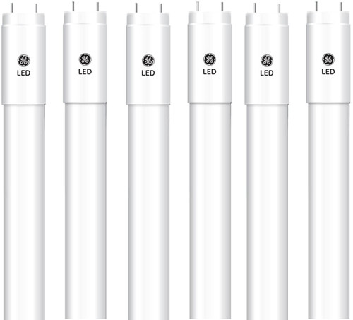 (case of 6) GE 19227 Glass LED TUBE Plug and Play, LED T5 Fluorescent Replacement 46 inch, 4000K, easy LED replacement for T5 fluorescent, high output LED 