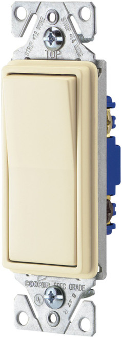 (case of 12) EATON Wiring 7503LA-BOX 15-Amp 120-Volt 3-Way Decorator, Light Almond