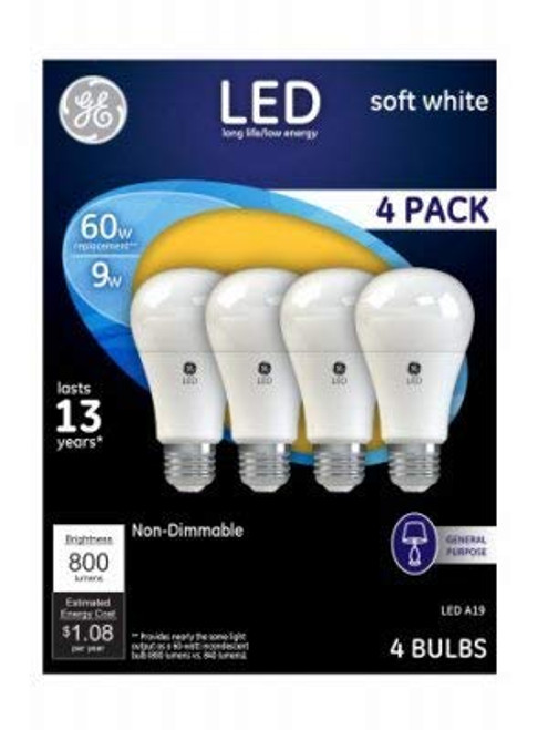 GE LED 9w/60w Equlivent two 4-Packs, 8 bulbs total (Two - 4 packs)