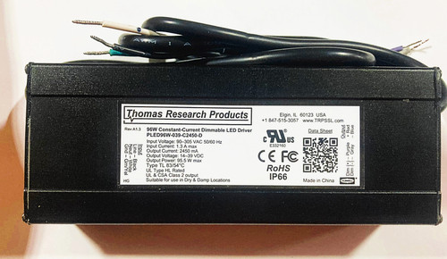 Hubbell Thomas Research Products PLED96W-039-C2450-D LED Driver, constant current 96 watt, Aluminum housing, HL Rated, Dry and Damp Rated