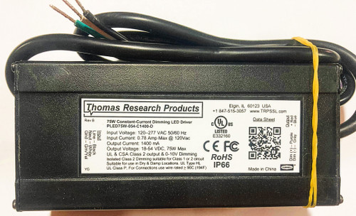 Hubbell Thomas Research Products PLED75W-054-C1400-D Constant Current Driver, dimmable, Flicker-Free