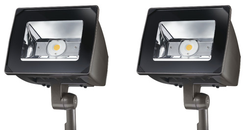 (case of 2) Lumark NFFLD-S-C70-KNC-UNV Night Falcon 20 watt Outdoor Integrated LED Area Light with Knuckle Mounting, Carbon Bronze