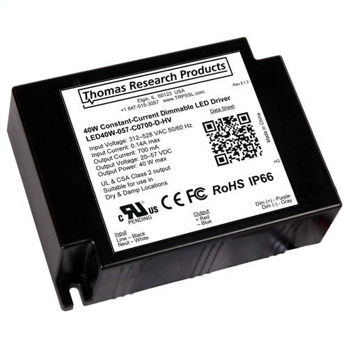Hubbell Thomas Research Products  LED 40W-057-C0700-D-HV High Voltage Constant Current Driver, dimmable