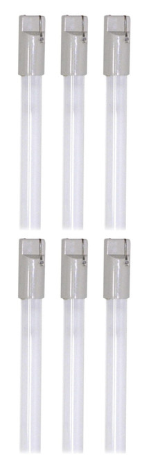 (case of 6) Sylvania 26232 - FM8/841 Straight T2 Subminiature Fluorescent Tube Axial Base, Cool White 4100K, Designer 800 series