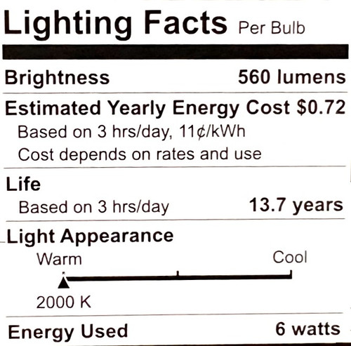 (2 bulbs) GE 48556 Vintage Style, Amber Glass A19 LED Light Bulb, 60 watt equivalent, 560 lumens, medium base, Dimmable