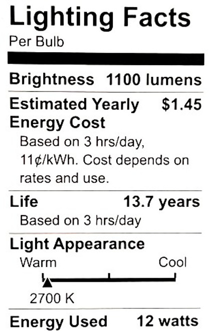 General Electric 65762 2PK WHT 2 Pack 12W Soft White A21 Shape LED Light Bulb