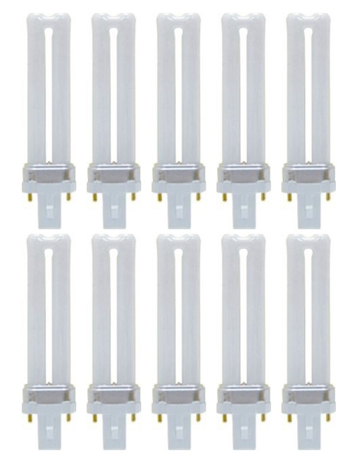 Ge Cfl Biax 2-Pin Bulb 4.2 Inch 5 W 265 Lumens 2700 K - 10 Pack