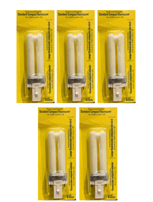 Ge Cfl Biax 2-Pin Bulb 4.2 Inch 5 Watts, 265 Lumens 2700 K - 5 Pack