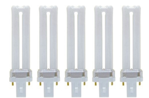 Ge Cfl Biax 2-Pin Bulb 4.2 Inch 5 Watts, 265 Lumens 2700 K - 5 Pack