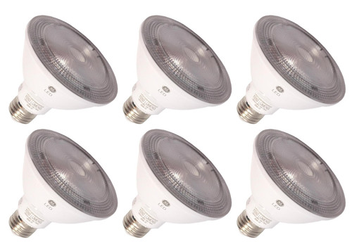 (case of 6) GE 84384 LED PAR30 Reflector Narrow Flood, 12 watt, 3000K Natural White, 800 series LED12DP30RW830/25, Dimmable