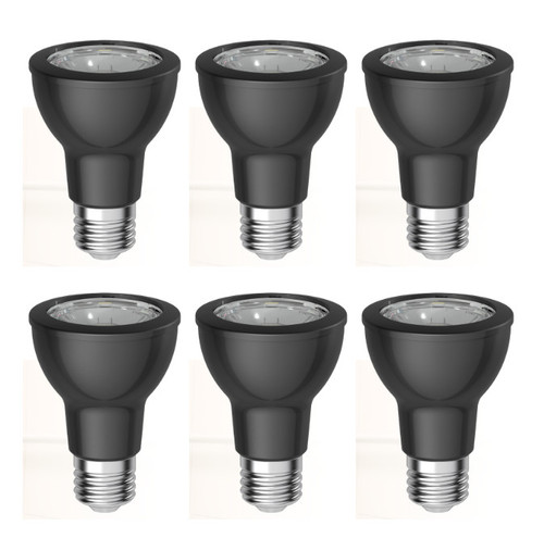 (case of 6 bulbs) GE 93327 PAR20 LED Reflector Flood, 7 watts, 3000K Color Temp, 800 series, Dimmable, 520 lumen LED Light Bulb, Narrow Flood Beam