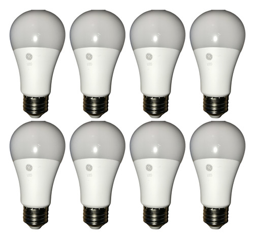 (case of 8 bulbs) GE Lighting 61961 LED A19, 40 watt equivalent using only 5 watts, Daylight, Medium Base, Frosted LED Light Bulb, 450 lumens