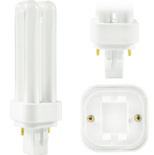 (case of 10) GE 97586 Ecolux Biax F13DBX23/827/ECO, 13 Watt Quad-Tube Biax Compact Fluorescent Light Bulb, 2 Pin, 2700K CFL plug in Light bulb